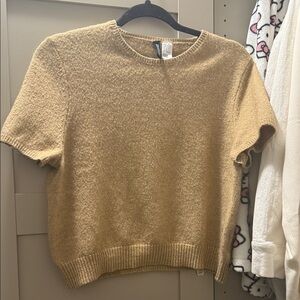 Divided Tan Knit Sweater